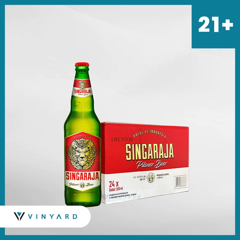 PROMO ( 24 Botol ) Singaraja Pilsner Beer 330 ml