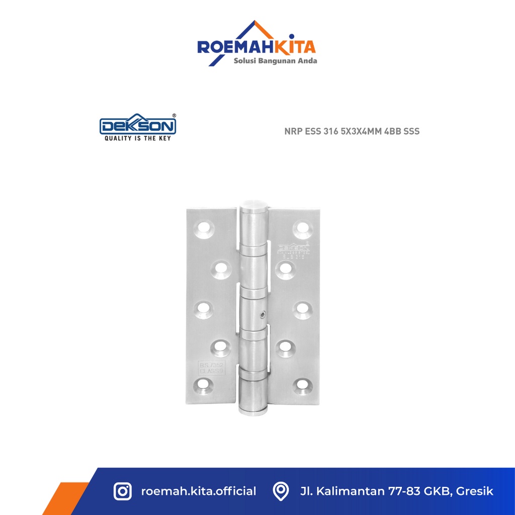 Roemah Kita -DEKKSON ENGSEL KELAS TINGGI NRP ESS 316 5X3X4MM 4BB SSS | Engsel Pintu | Engsel