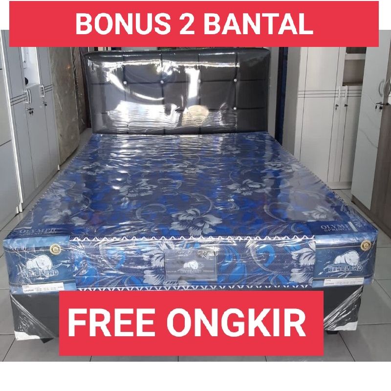 KHUSUS PALEMBANG SPRING BED BEARLAND SPRINGBED BY OLIMPIC FULLSET BONUS 2 BANTAL MURAH PROMO