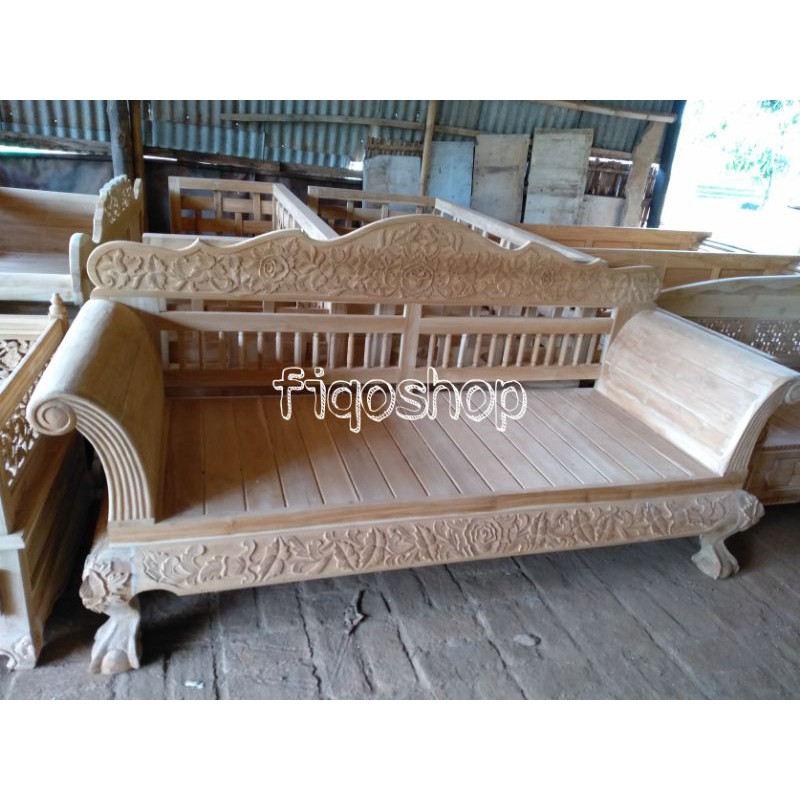 BALE BALE BANGKU JATI UKIR JUMBO KOKOH BAGUS MEBEL FURNITURE JEPARA