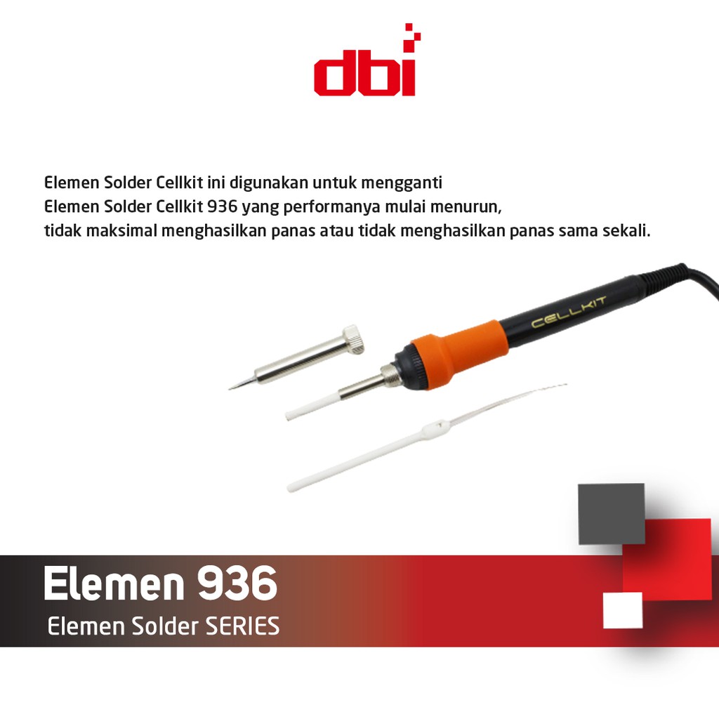 Spare Part Suku Cadang Elemen Solder 936 CELLKIT