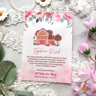 Jual Kartu / Stiker ucapan syukur / Tasyakuran pindah rumah / mohon doa