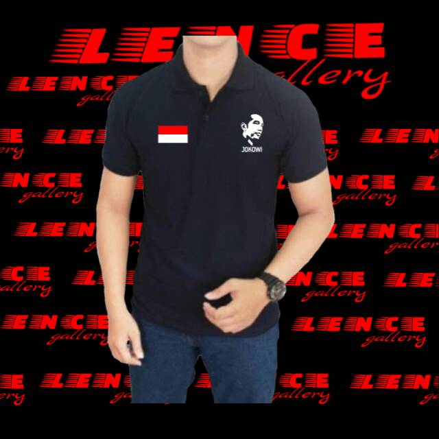 KAOS DISTRO POLO TSHIRT JOKOWI BAJU T SHIRT KERAH PRIA EKSKLUSIF