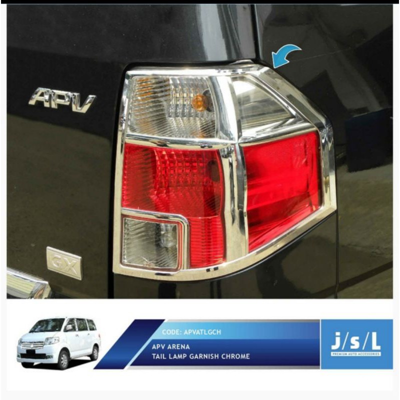 garnish lampu belakang APV Arena/ tail lamp garnish chrome jsl