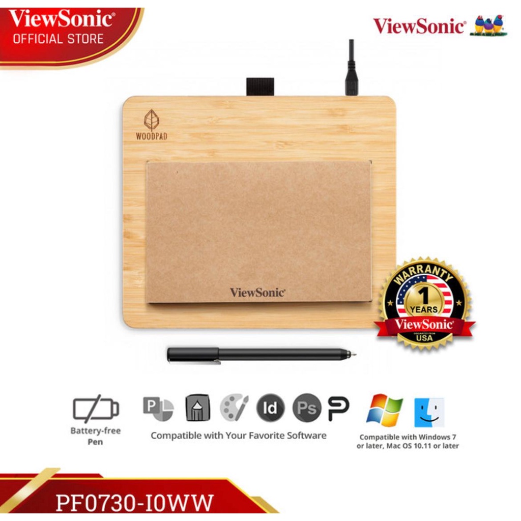 ViewSonic 7'' ViewBoard Notepad Portable Woodpad
