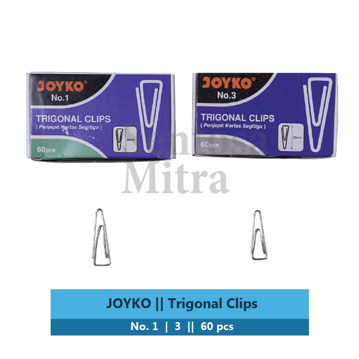 

Klip Kertas Segitiga Joyko Triagonal Clip No. 1 , 3