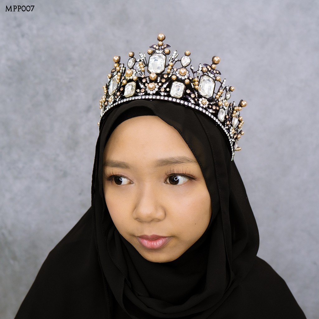 [STOCK TERBATAS] HEADPIECE PERNIKAHAN ASESORIS WANITA HIJAB BROWN MPP007