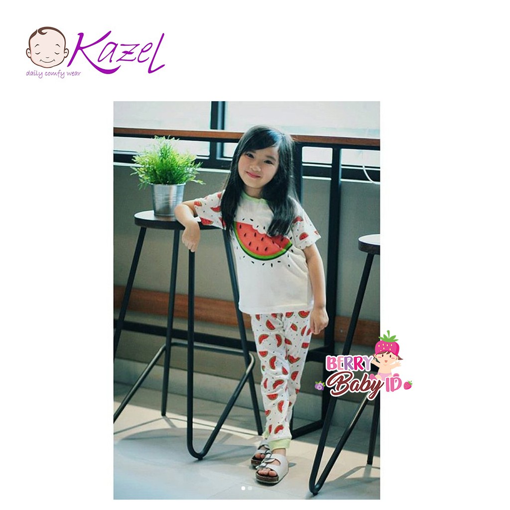 Kazel Set 3 pc Setelan Piyama Bayi Anak Perempuan Bunny 0-6 Tahun KZL007 Berry Mart