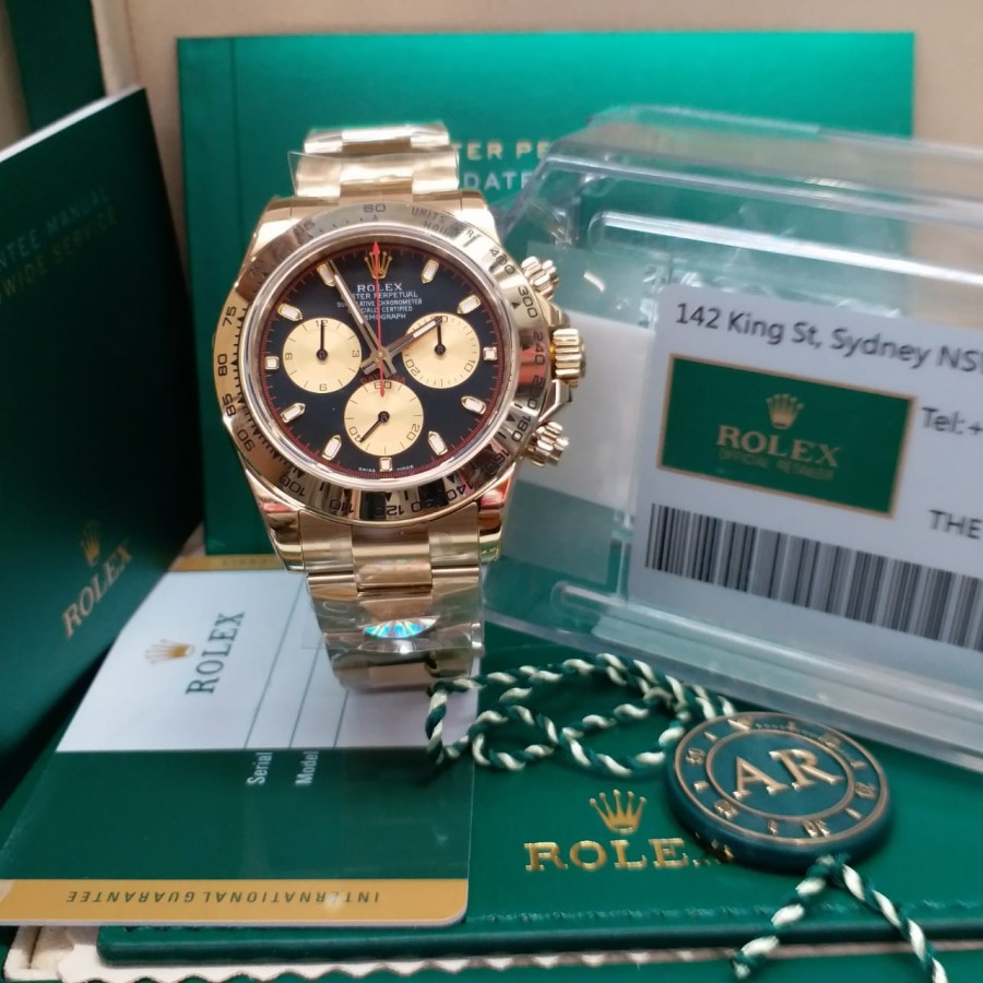 Big Sale Jam Tangan Rolex Daytona Gold Swiss Clone 1:1 ARF Garansi 1th