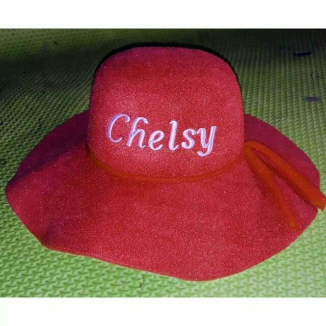 Floppy hat topi pantai Anak  BEBAS BORDIR NAMA