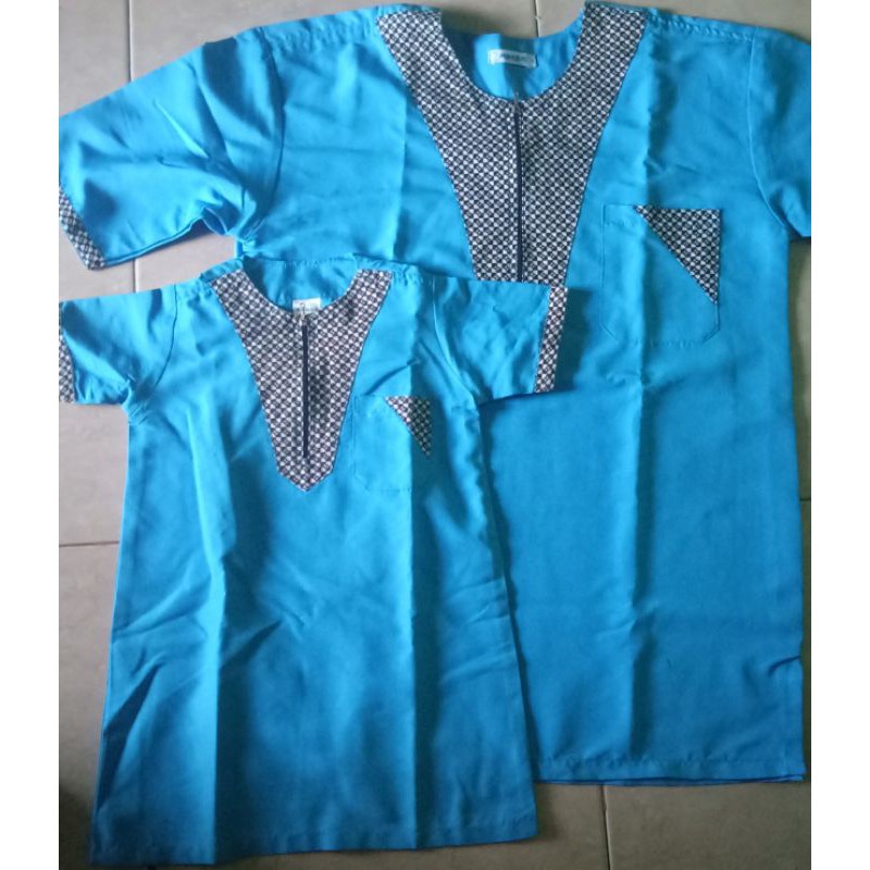 Pl Couple gamis koko  turki muara blue