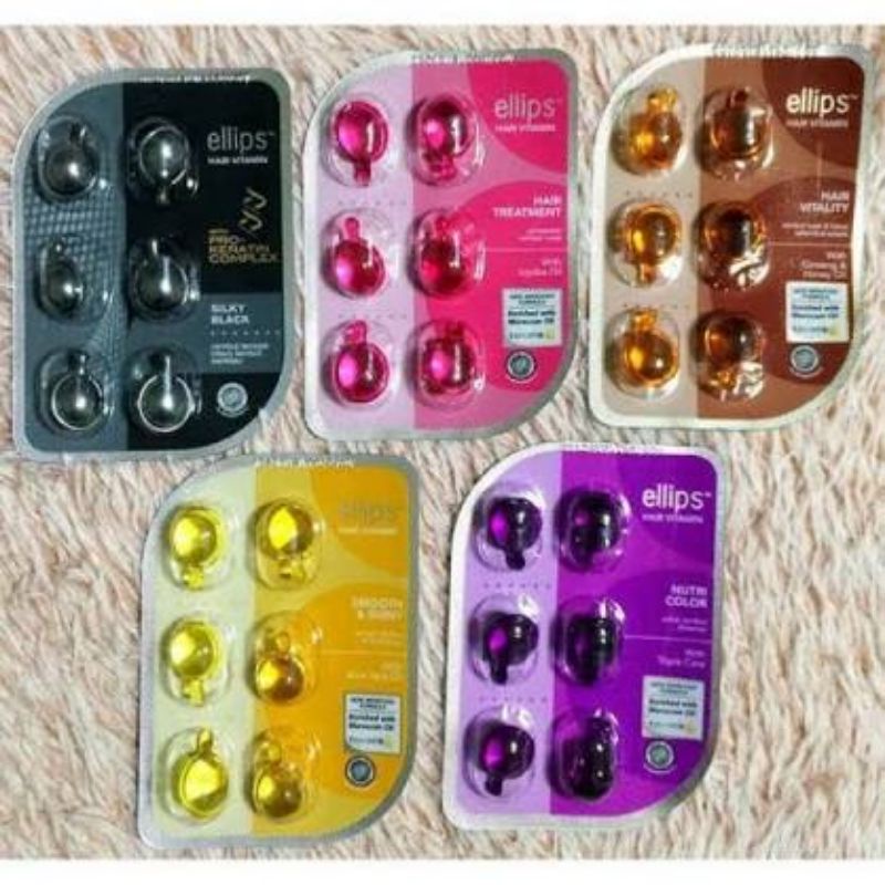 Aschosme   ELLIPS Hair Vitamin Rambut 6Pcs