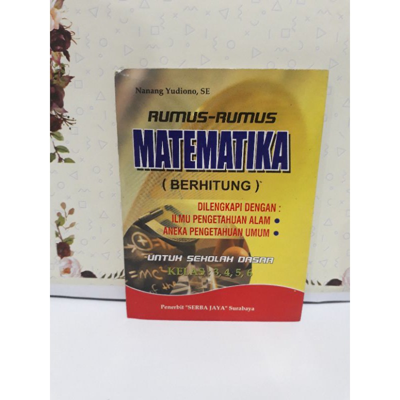 rumus-rumus matematika untuk SD kelas 3 4 5 6