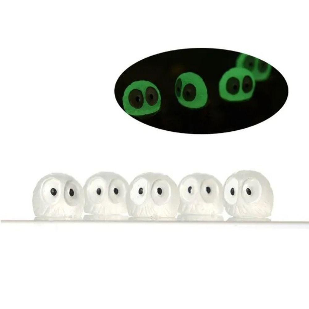 Lanfy Totoro Luminous Toska Micro Glowing Ornamen Pot Berkebun Dekorasi Halaman Halloween Sprites Debu
