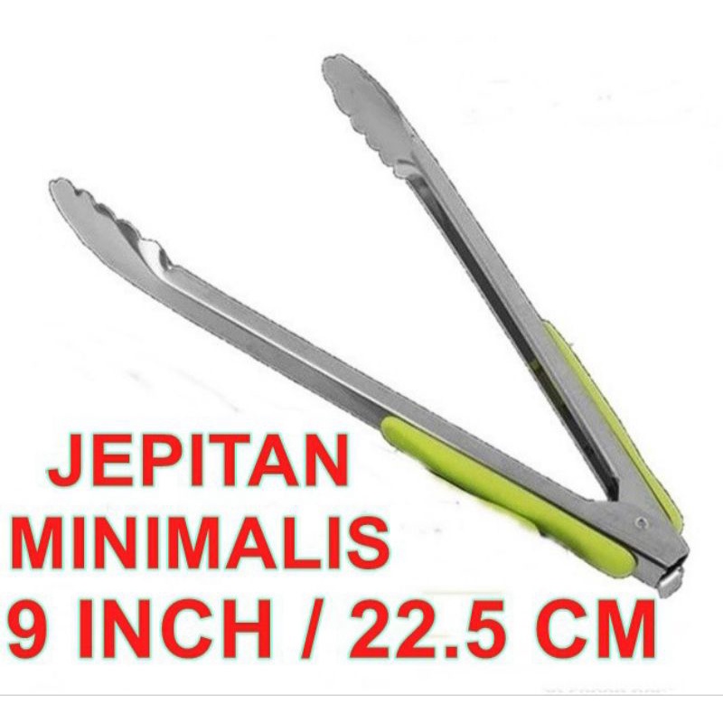 CAPITAN MAKANAN MINIMALIS 9 INCH KOMODO STAINLESS - JEPITAN KUE - CAPIT