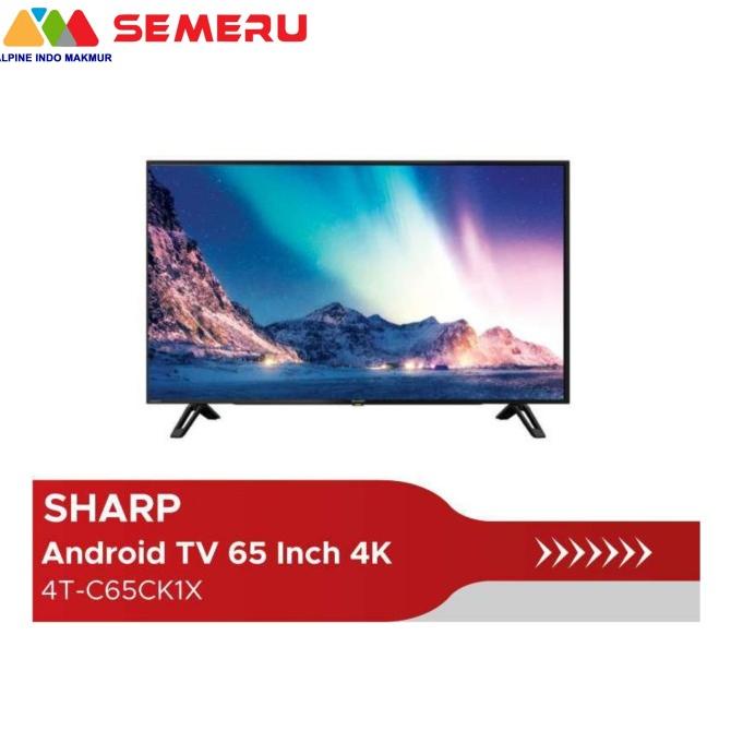 ```````] SHARP 4K ULTRA HD ANDROID TV 65" 4T-C65CK1X KHUSUS AREA MAKASSAR