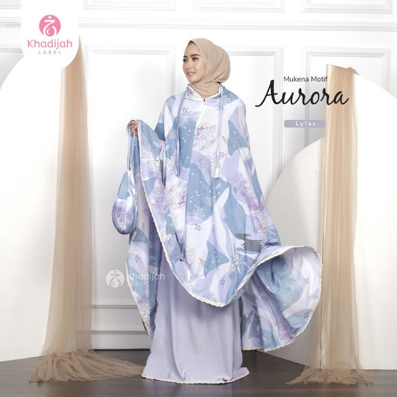 Khadijah Label - Mukena Jumbo 2 in 1 AuroraPaket : Mukena Set (Atasan Bawahan), & Bonus Tas