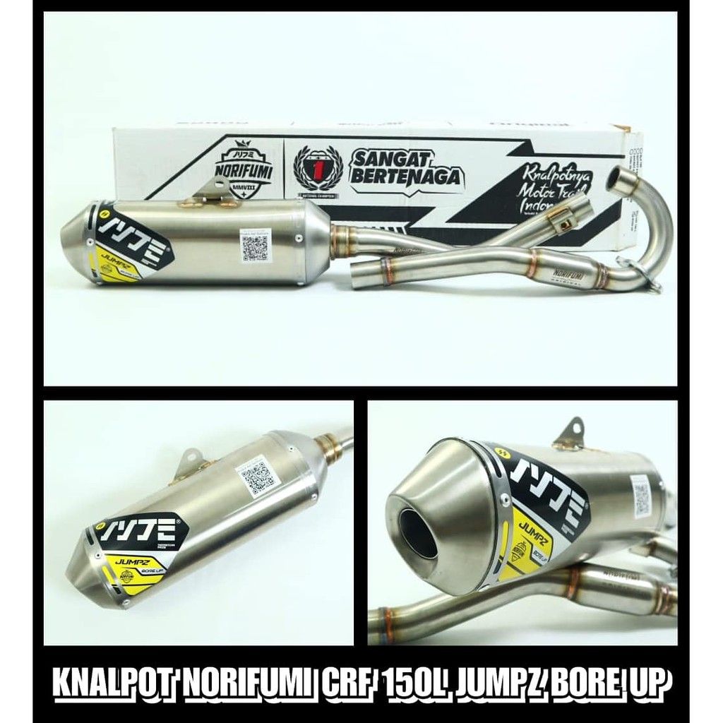 KNALPOT CRF BORE UP NORIFUMI JUMPZ KNALPOT KLX BORE UP NORIFUM JUMPZ