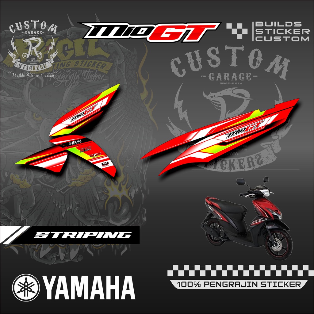 Sticker Striping Variasi Motor Mio GT - Striping Mio GT