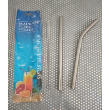 Sedotan Stainless Isi 2 Pcs Murah