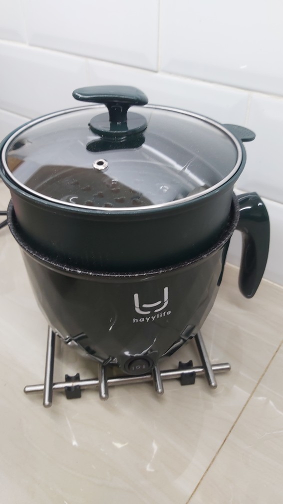 Hayylife Panci Elektrik - Panci Listrik Multifungsi -panci Lapisan Keramik Serbaguna Hl-bf-521