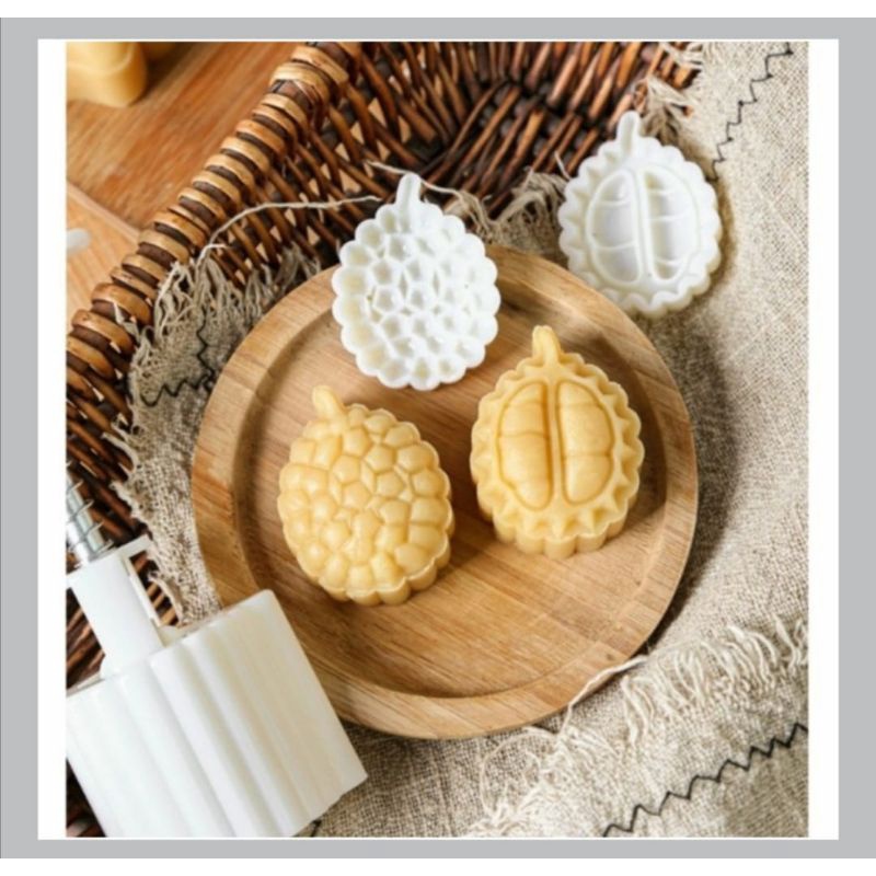 Cetakan Nastar Mooncake Durian/Cetakan Kue Bulan 50g Motif Durian