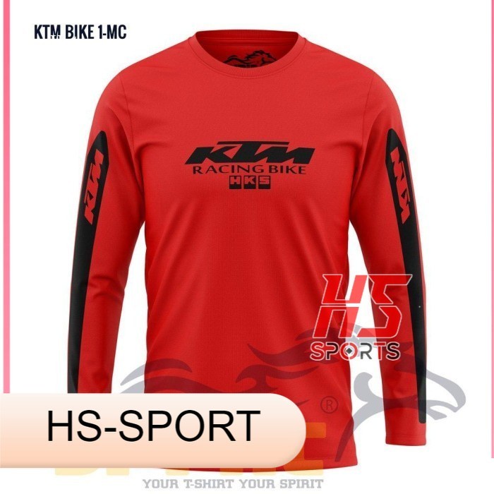 Kaos Pria Sepeda KTM Lengan Panjang Pria BAJU KTM - XS