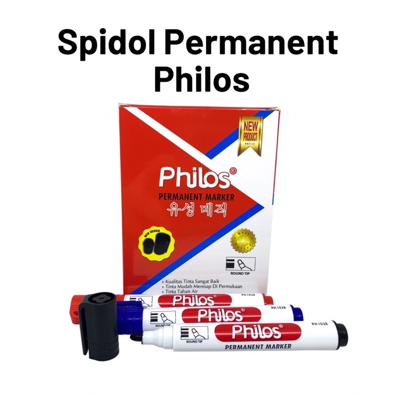 

Spidol permanent PHILOS kualitas bagus 3 warna bagus !! harga per pcs cuma⬇️