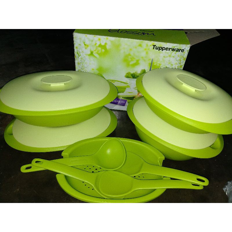 Tupperware Blossom Hijau (1 set)