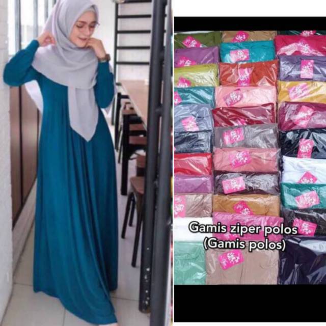 Gamis jersey polos (bajunya saja)