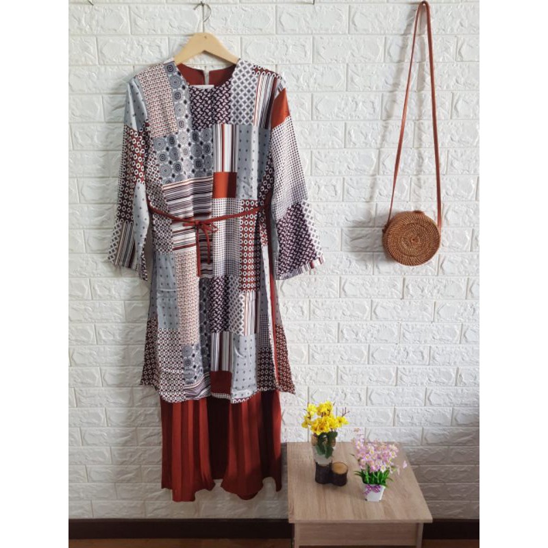 (BISA COD) Premium Maura Dress Prisket / Gamis Prisket Murah