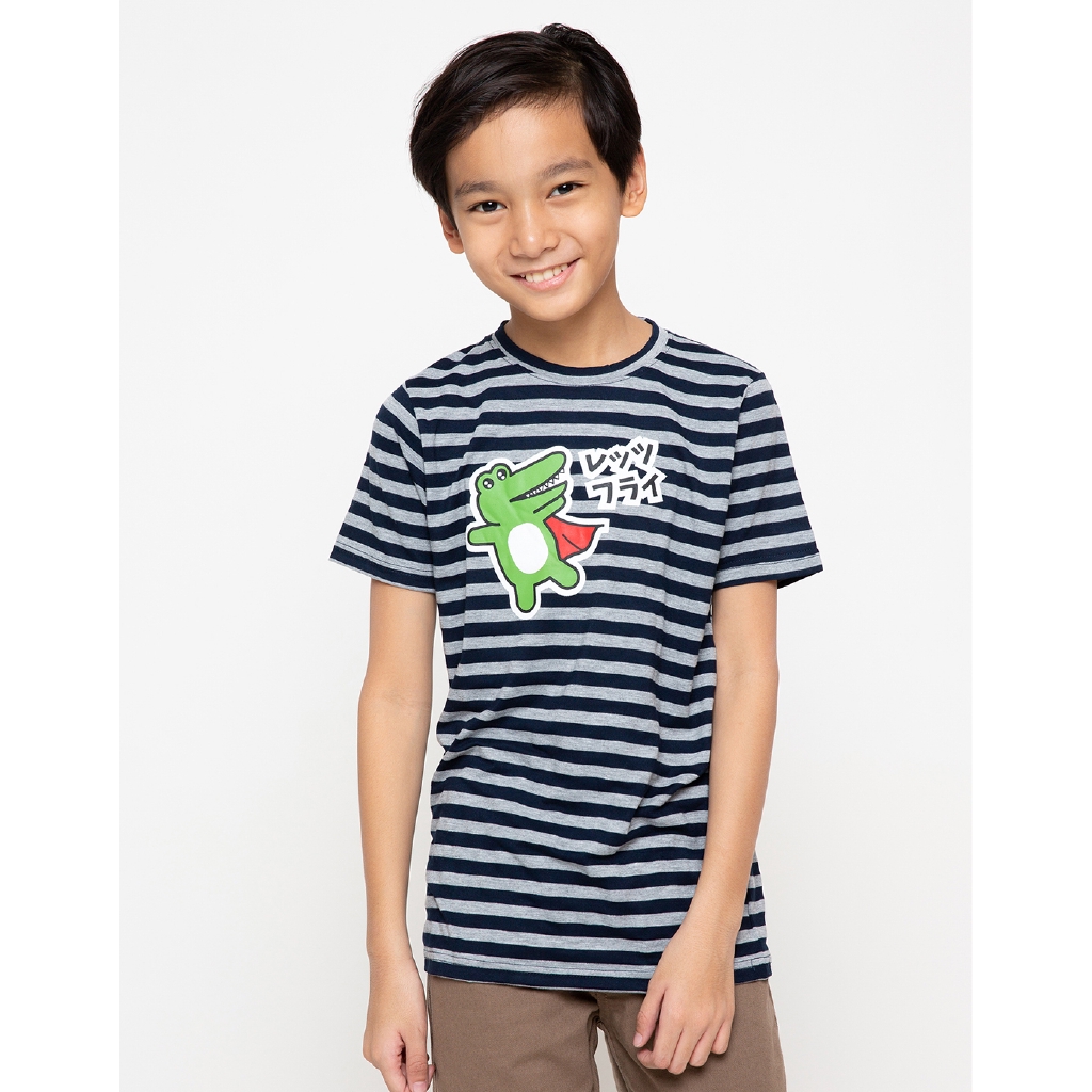 BT163 thirdday kaos anak draco superman stripe abu navy