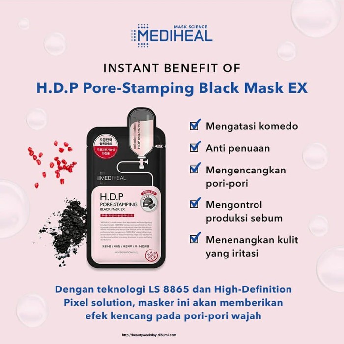 Mediheal HDP Pore Stamping Black Mask Ex ORI Korea