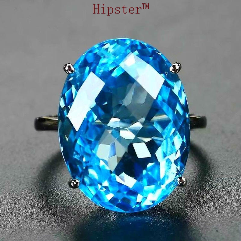 New Fashion Hot Sale Elegant Inlaid Sapphire Diamond Ring