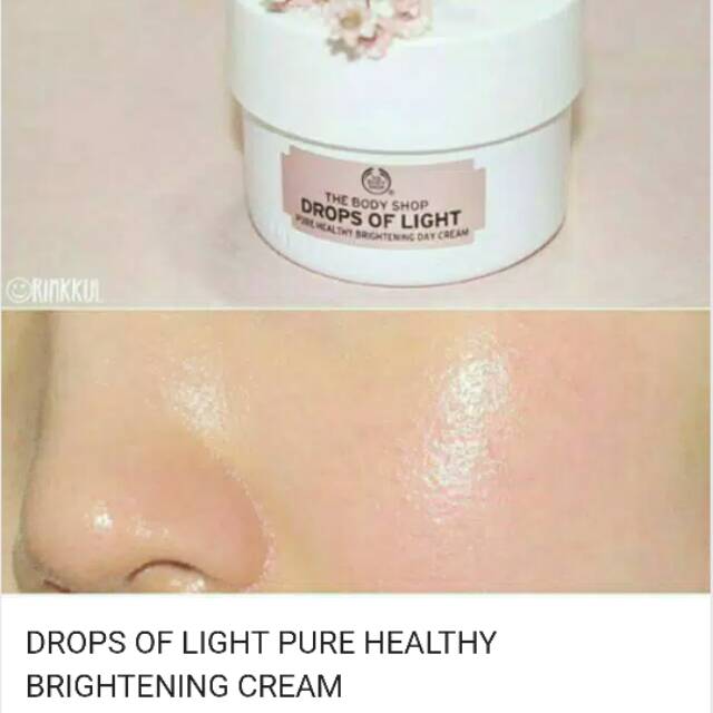 body shop drops of light day cream