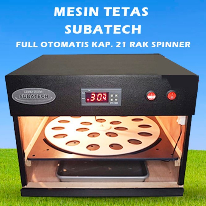 SUBATECH Mesin Tetas Telur Full Otomatis Kap.21 Rak Spinner Penetas Telur Otomatis