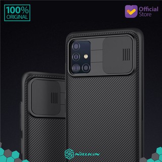 Case Samsung Galaxy A51 Nillkin CamShield Camera Cover Slide Casing - Black