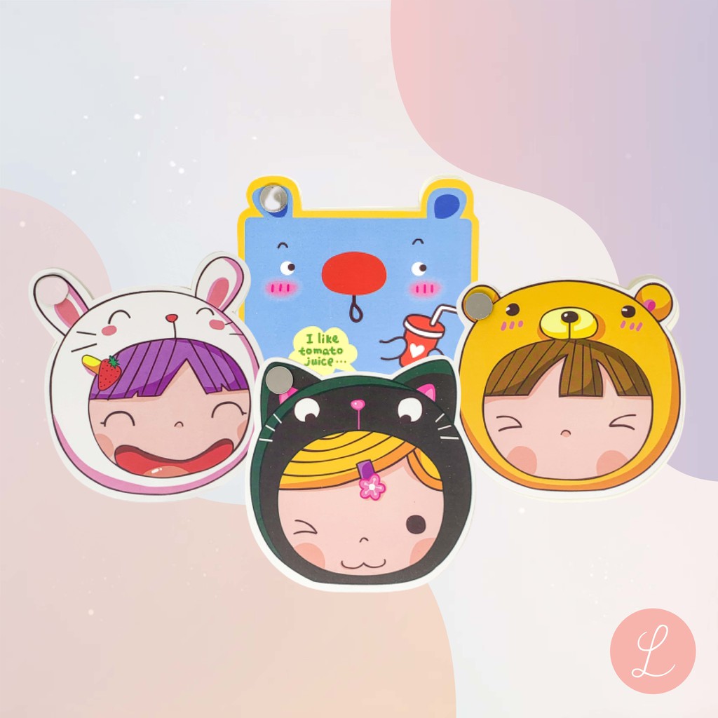 

Memo Notes Lucu Gambar Perempuan Girl Kertas