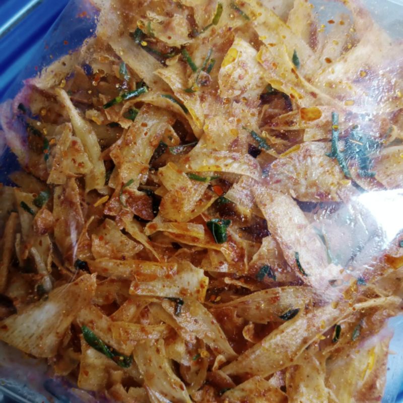 

Kripik Brekele Pedas Asin Daun jeruk 100gr