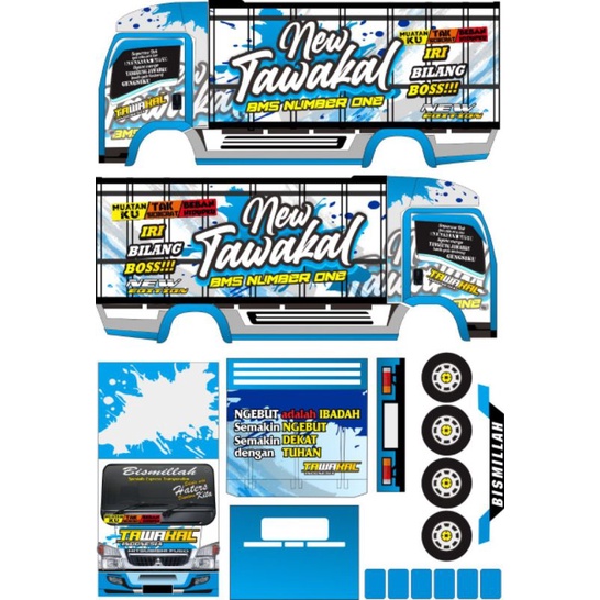 STIKER MINIATUR TRUK OLENG UK.30 CM