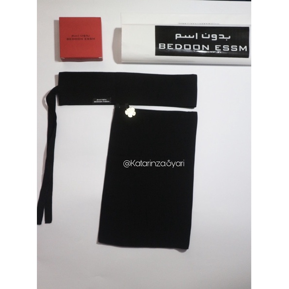 Cadar Pendek Bedoon Essm Original Saudi -Short Niqab -Karet terlihat