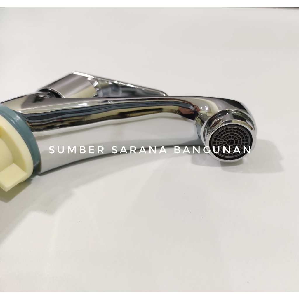 Kran Wastafel Kuningan Chrome / Keran Westafel Brass 1001