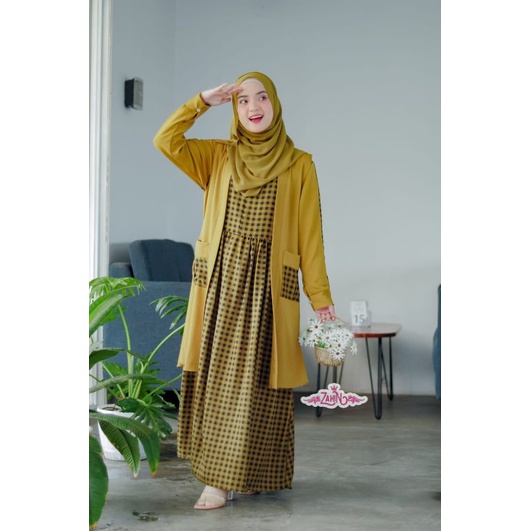Andara set outer / cardigan zahin / zahin collection original / gamis zahin