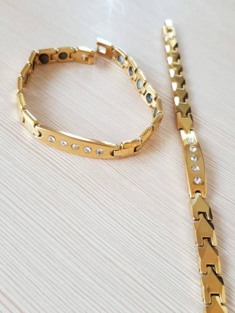 Gelang Keramic Bio Magnetic Gold Import BM2