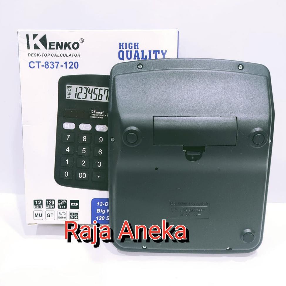 

[KODE W49] kalkulator dagang baterai abc a2 kenko 837 cek ulang 12 digit dengan baterai jam mudah ga