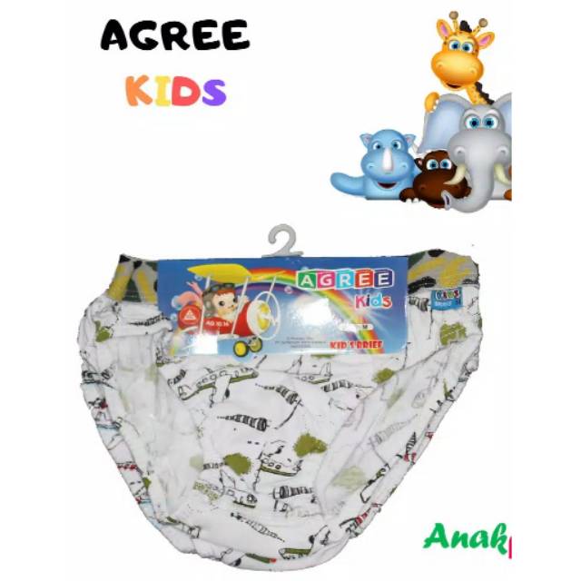 3 PCS CD Celana Dalam Anak Laki Laki Cowok Agree Kids Kancut Sempak Boxer Bokser Anak Agree Kids