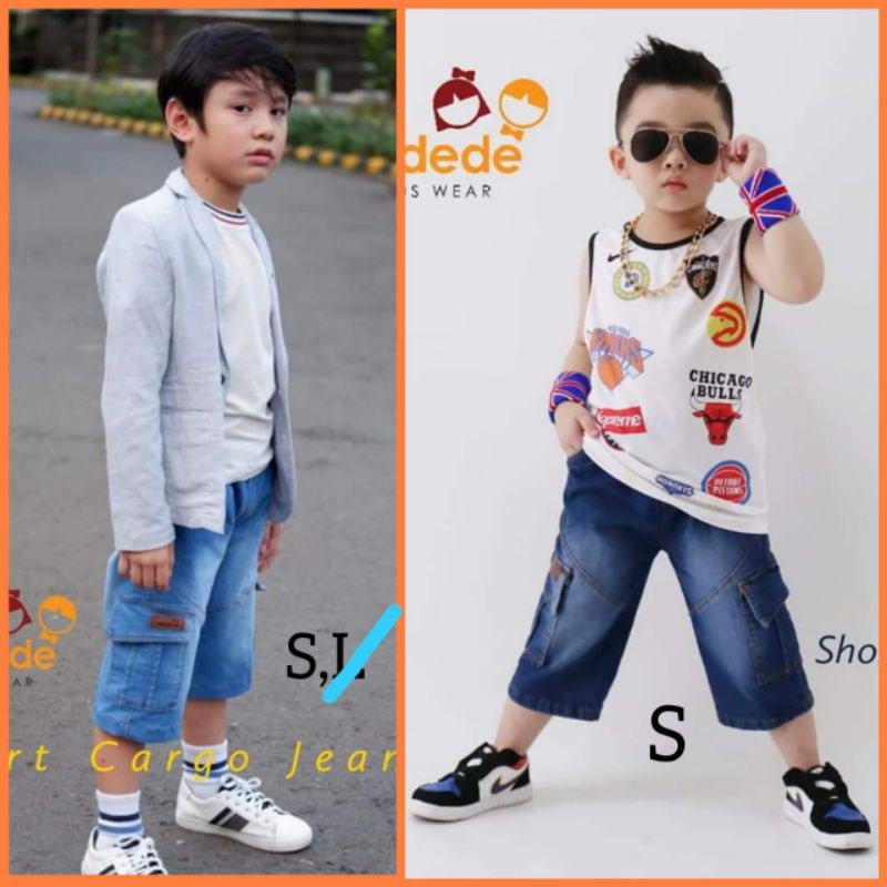 Celana Anak Cargo Jeans Pendek by Kaka Dede