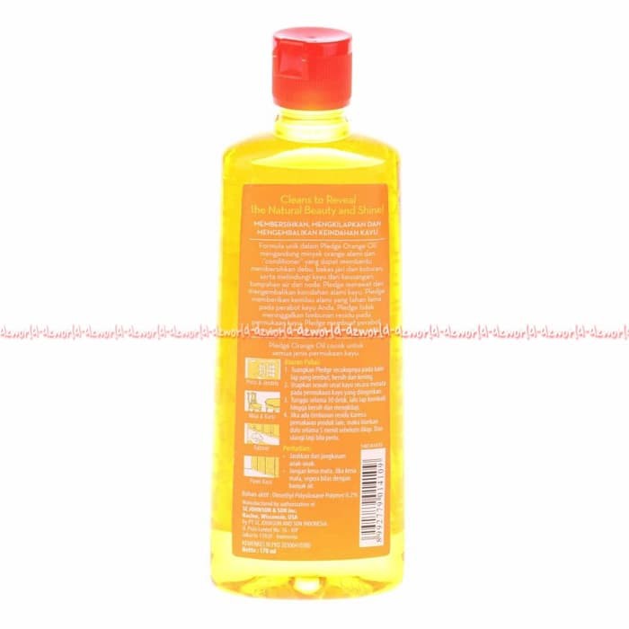 Pledge 170ml Furniture Polish Nature Beauty Kemasan Botol Cairan Aroma Lemon Pembersih Pengkilat Perabot Kayu Furniture Pledge Natural Beauty Pled Orange 170 ml