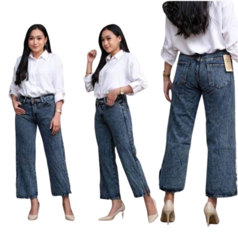 kulot jeans snow / kulot jeans wanita / kulot jeans snow black / kulot ueans snow blue