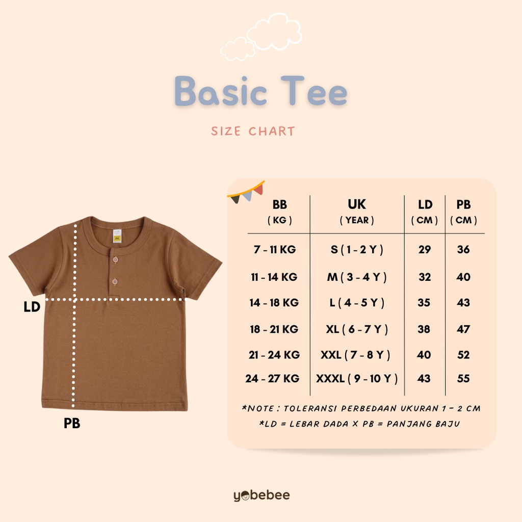 Yobebee Kaos Basic Tee Polos Anak Laki Laki Usia 2 4 6 8 10 Tahun Kaos Henley Kancing Model Tangan Pendek Baju Atasan Kids Cotton Combat Lembut Strech Boy Tee Shirt Model Casual Santai Kaos Anak Cowok Cewek Unisex Perempuan